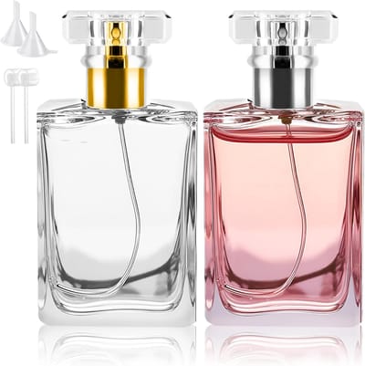 Herbruikbare 50ml Parfumatomizer Set - Transparante Lege Parfumflessen met Pomp en Trechter voor Vrouwen en Meisjes, Perfect voor Reizen en Dagelijks Gebruik