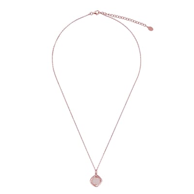 Orphelia 'Amalia' Dames 925 Sterling Zilveren Ketting met Hanger - Roze ZH-7442