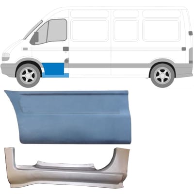 Reparatie dorpel voorste deuren voor Renault Master 1998-2010 / Links / Set