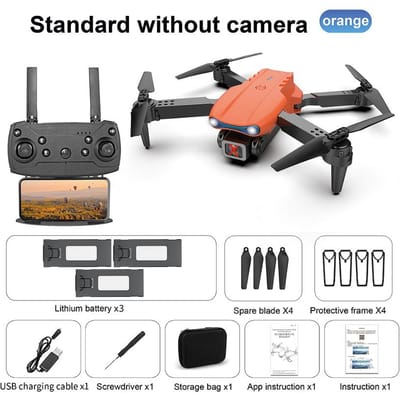 2025 NIEUWE K3 RC Drone 4K HD Luchtfotografie Enkele/Dubbele Camera Wifi FPV Obstakel Vermijding Zwaartekracht Sensing Quadcopter Opvouwbaar Vliegtuig Quadcopter NO camera 3 battery oranje