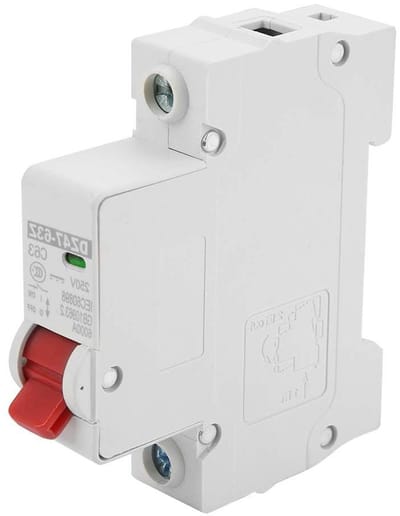 Stroomonderbreker DC - Miniatuur schakelaar - Zonne-energie systemen - Geïntegreerde lekbescherming - 63A 6KA - Grijs