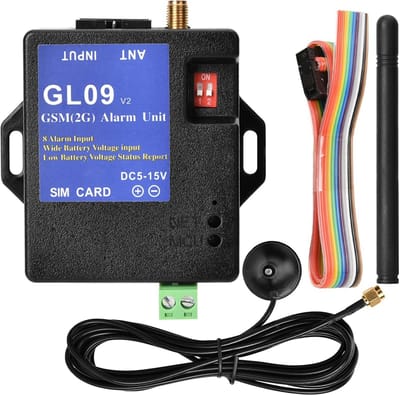 GSM Alarmsysteem - Draadloos Systeem - Huis Beveiliging - 8 Kanaals Controle - 66x62x22mm - Zwart