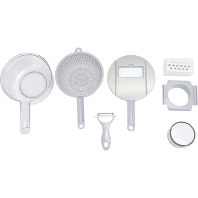 Veelzijdige Groentesnijder Keuken Aardappelsnijmachine Wortel Komkommer Rasp Shredders Grijs L(for 6.5-9kg) grijze kleur
