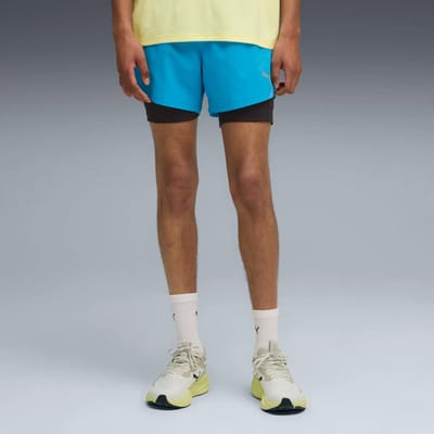 Puma Ultraweave 2in1 5in Hardloopshorts Heren-Blauw