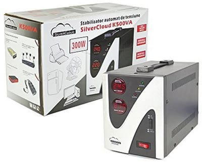 Spanningsomvormer 500VA 300W - Automatische Spanningsstabilisator met Dubbele Uitgang