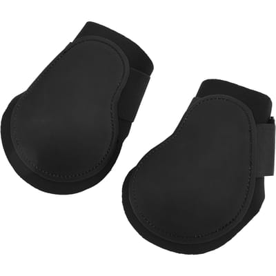 2 stuks Paardenbeenbeschermers PU Schaal Elastisch Schokabsorberend Paardenbeenbeschermer voor Paardrijden XL black