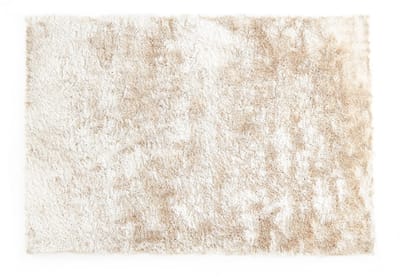Vente-unique Ultrazacht hoogpolig shaggy vloerkleed - 140 x 200 cm - Beige - DOLCE