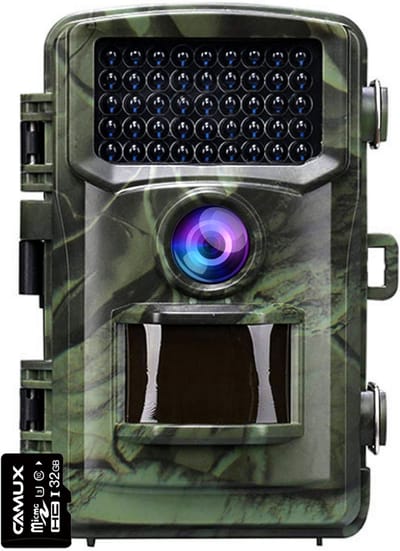 CAMUX Professionele Wildcamera 16MP met Nachtzicht - Incl. 32GB SD-kaart – Wildcamera voor Buiten / Wildlife Camera