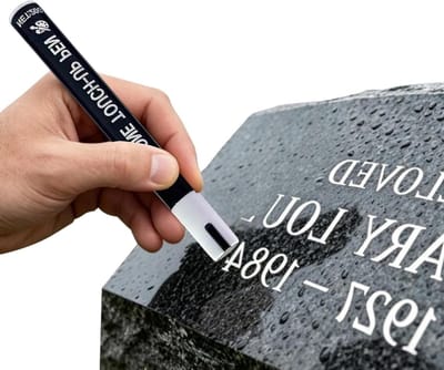 Grafsteen Marker - Steen Pen - Vervaagde Tekst Herstellen - Weerbestendige Inkt - 3 mm Punt - Zwart