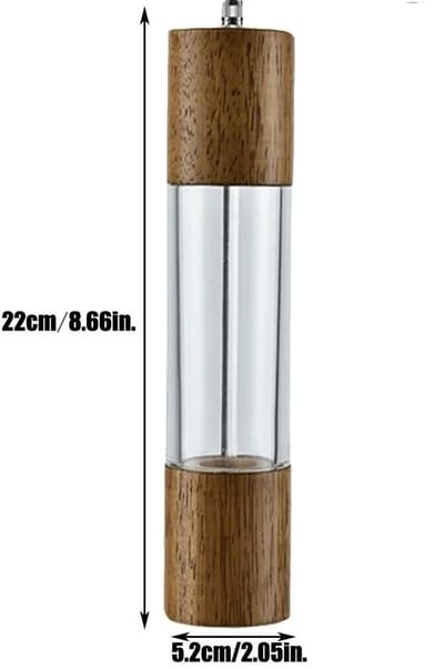 WiseGoods Premium Peper / Zoutmolen Handmatig - Houten Molens - Groot 20CM - Keukengerei - Kookgerei - Accessoires Koken - Hout