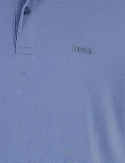 Poloshirt BOSS Green Regular Fit Pio blauw 2 knoops