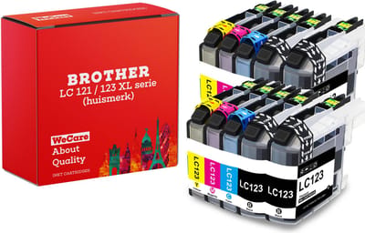 10-pack | Geschikt voor Brother LC-123 XL inktcartridges - DCP-J552DW - DCP-J752DW - DCP-J4110DW - MFC-J4410DW - MFC-J4610DW - MFC-J470DW