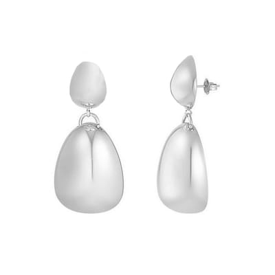 Oorbellen Double Drop - Zilverkleurig | 3,6 x 1,6 cm | Stainless Steel | Fashion Favorite