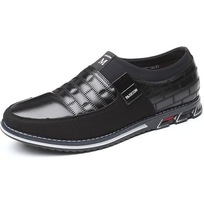 Lederen heren casual schoenen heren loafers mocassins ademend antislip zwarte rijschoenen grote maat 48 38 zwart