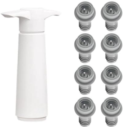 Allecto - Vacuümpomp voor wijnfles - Wijnaccessoires - Zilver