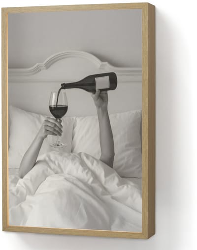 Wandlamp 40x60 cm - Oplaadbaar - Lakens - Armen - Wijn - Glas - Wandlampen binnen woonkamer - Slaapkamer lamp - Decoratieve nachtlamp - Vloerlamp draadloos