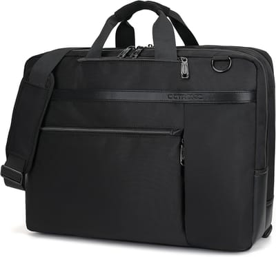 2-in-1 Laptoptas 17,3 Inch - Rugzak en Schoudertas - 20 Liter - Grijs/Bruin