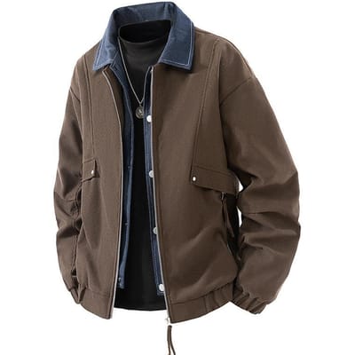 Jas Heren Lente en Herfst Amerikaanse Veelzijdige Losse Casual Jas op Kleding 4XL