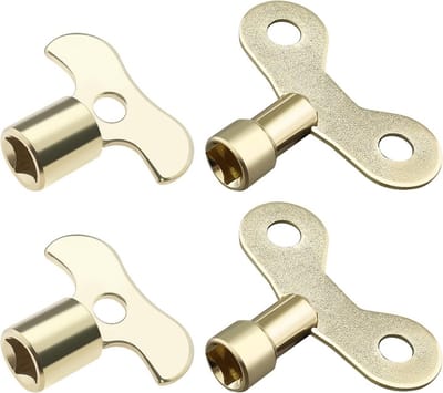 4 Stuks Multifunctionele Moersleutels voor Radiator- en Kraanventielen - 6mm en 7mm, Ideaal voor Loodgieterswerk, Tuinonderhoud en Thuisgebruik