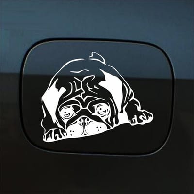 Bumpersticker - Hond - 11,6 X 16 - Wit