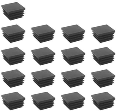 Lamellenstoppen 30 x 30 mm voor vierkante buizen - 21 stuks PE-kunststof doppen