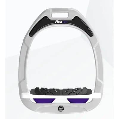 Ultra Grip Inclined Stijgbeugels Wit/Wit/Paarse Flex-On Green Composite