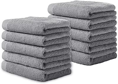 Thijox - Babyhanddoeken 10 stuks - Kleine Bamboevezel Gezichtsdoeken 25x25 cm - Meer kleurige Handdoeken voor Baby's en Kinderen - Badhanddoeken en Ke