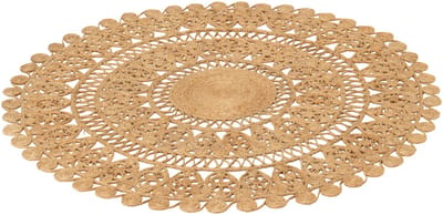 J-Line vloerkleed Oosters Rond - jute - naturel - large
