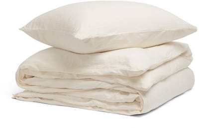 Yumeko dekbedovertrek hennep/katoen soft cream 140x220 + 1/60x70 - Biologisch & ecologisch