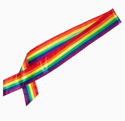 Smiffys Regenboog sjerp volwassenen - Pride parade - liefde - lhbtiqa+ - kleurrijk - polyester - 90 cm lang