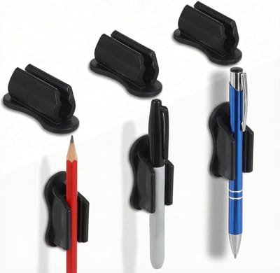 Set van 6 Zelfklevende Siliconen Pennenhouders voor Muur, Flexibel voor Markers, Bureau en Whiteboard