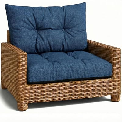 Tuinkussens Set - Loungekussens Zitkussen - Buitencomfort Verfraaien - Waterafstotend Kreukvrij Materiaal - 70x70cm 40x70cm - Jeanskleur Eco-linnen