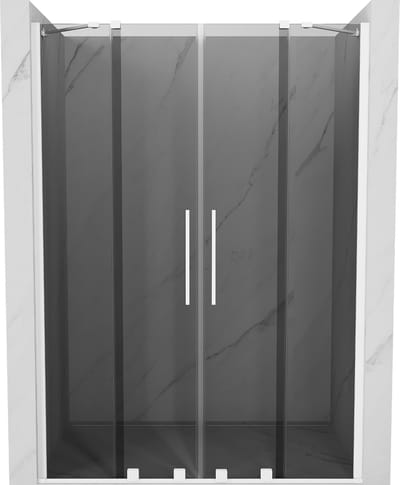 Mexen Velar Duo schuifdouchedeur 140 , grafiet, wit - 871-140-000-42-20