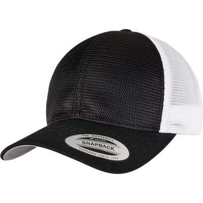 Flexfit - YP CLASSICS 360 OMNIMESH CAP 2-TONE black/white one size Pet - Zwart/Wit