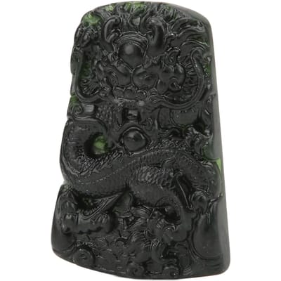 Jade Hanger Handgemaakt Donker Jade Mode Exquise Draken Ketting voor Cadeau Collectie Display black