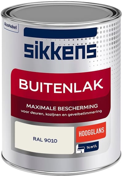 Sikkens - Buitenlak Hoogglans - Ral 9010 - Mengverf - 1 L