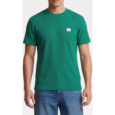 Calvin Klein Ss Waffle Badge Crew Neck Tee Enchanted Forest Taglia: S | Magliette basic Outlet | Uomo