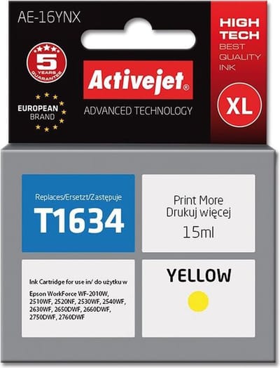 Activejet AE-16MNX inkt voor Epson printer, Epson 16XL T1633 vervanging; Supreme; 15 ml; magenta