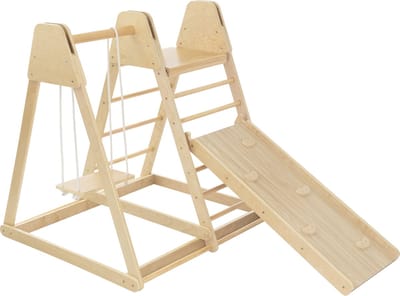3in1 indoor klimrek set met 2x houten klimladder Joyz