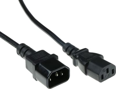 ACT Netsnoer C13 - C14 zwart 0,6 m AK5029