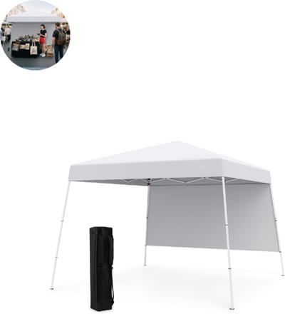 Partytent opvouwbaar - Paviljoen - 3x3 - Easy up - Waterdicht - met Zijwanden - Weerbestendig - Wit