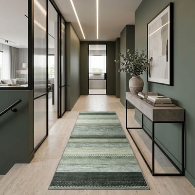 FLOORDIREKT Tapijtloper Op maat Naxos - Antislip, Slijtvast & Onderhoudsvriendelijk - Veel Kleurvarianten - In Moderne Stijl - Grijs-Antraciet - 80 x 100 cm