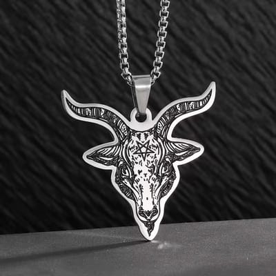 Nieuw Product Hete Verkoop Schapenkop Zwart Olie Druipend Europees en Amerikaans Roestvrij Staal Ketting Titanium Staal black