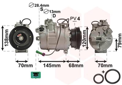 Van Wezel - AIRCO COMPRESSOR VOOR AUDI A6 C5 1997-2001 8D0260805B
