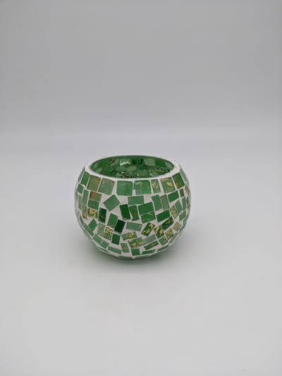 Kaarsenhouder - theelicht - Mozaïek - Groen