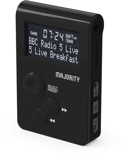 Majority Petersfield Go - Draagbare Radio - DAB+/FM - Bluetooth - 10 tot 12 uur Batterij - 30W - Zwart