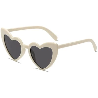 Nouveaux Lunettes de Soleil Populaires en Forme de Cœur pour Femme Rétro Surdimensionnées Lunettes de Soleil Mode Protection UV 400 Essentiels pour Voyage en Plein Air Plage
