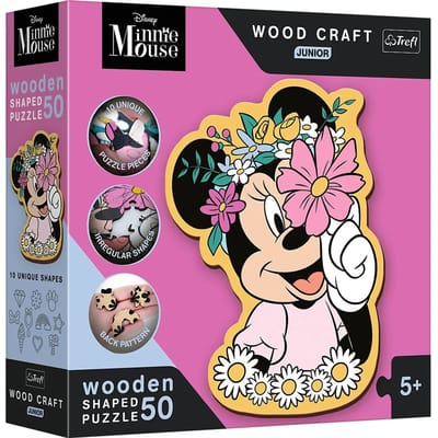 Trefl houten puzzel junior Minnie Mouse Disney FSC duurzaam speelgoed.