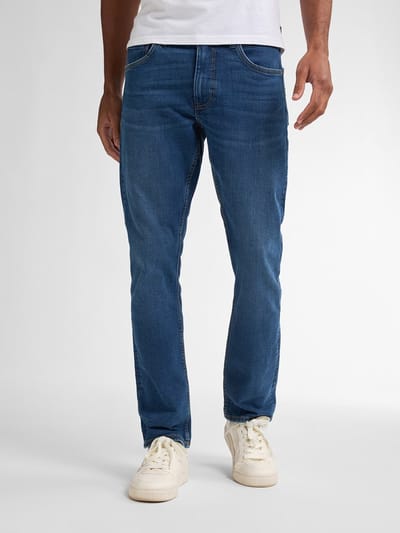 Petrol Industries blauwe heren jeans   Stonewash wassing   Straight fit   5-Pocket zakken   Knoop- en ritssluiting   Duurzaam   Regular waist Blauw
