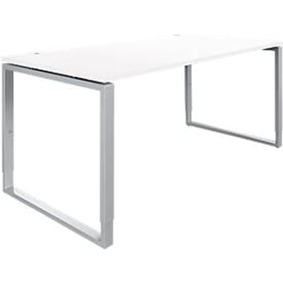 Schäfer Shop Genius bureau Modena Flex, in hoogte verstelbaar, rechthoekige vorm, beugelvoet, breedte 1600 mm, wit